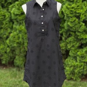 Vineyard Vines eyelet shirt dress jet black size 6